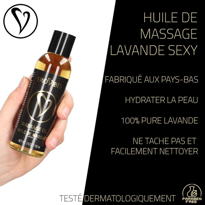 Erovibes Huile De Massage Lavande Sexy 150 ml - Erotes.fr