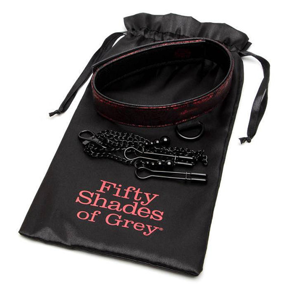 Fifty Shades of Grey Sweet Anticipation Collier Avec Pinces à Tétons - Erotes.fr