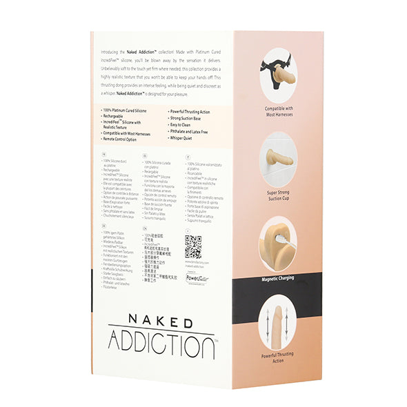 Naked Addiction Gode Va Et Vient Avec Telecommande 16.5 Cm