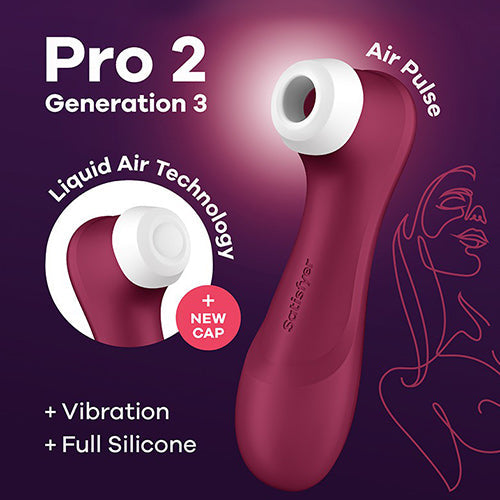 Satisfyer Pro 2 Generation 3 Vibromasseur à Pression d'air Liquid Air - Erotes.fr