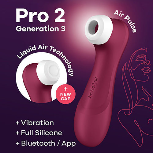Satisfyer Pro 2 Generation 3 Vibromasseur à Pression d'air Liquid Air Avec App - Erotes.fr