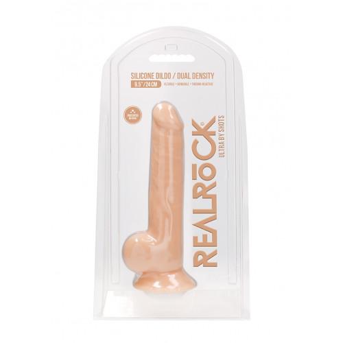 RealRock Gode Réaliste Avec Testicules Blanc 24 cm