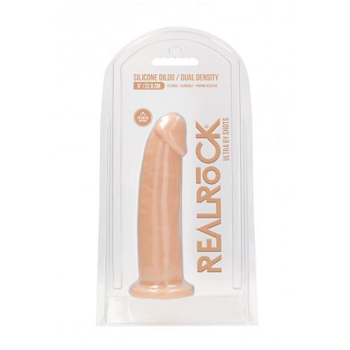 RealRock Gode Réaliste Sans Testicules Blanc 22,8 cm